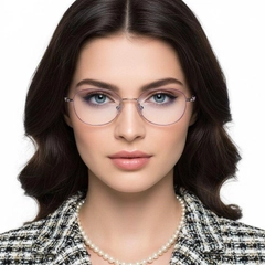 Ovale violette Titanbrille #BS1913-0035