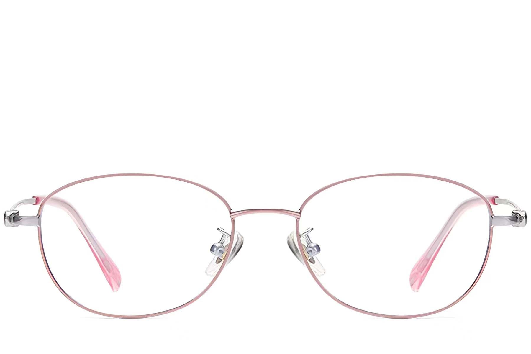 Oval Pink Titanium Glasses #BS1913-0036