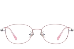 Oval Pink Titanium Glasses #BS1913-0036