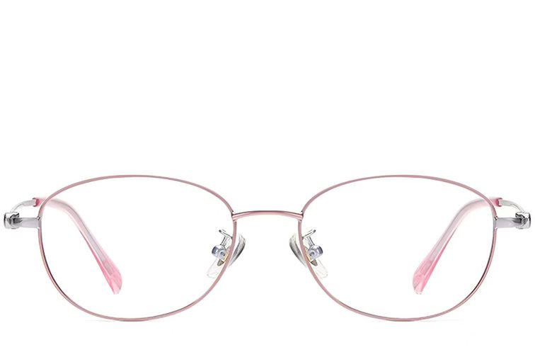 Oval Pink Titanium Glasses #BS1913-0036