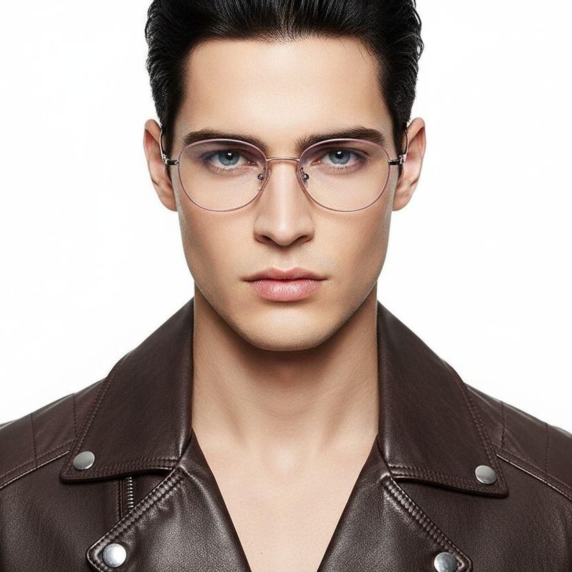 Ovale rosa Titanbrille #BS1913-0036