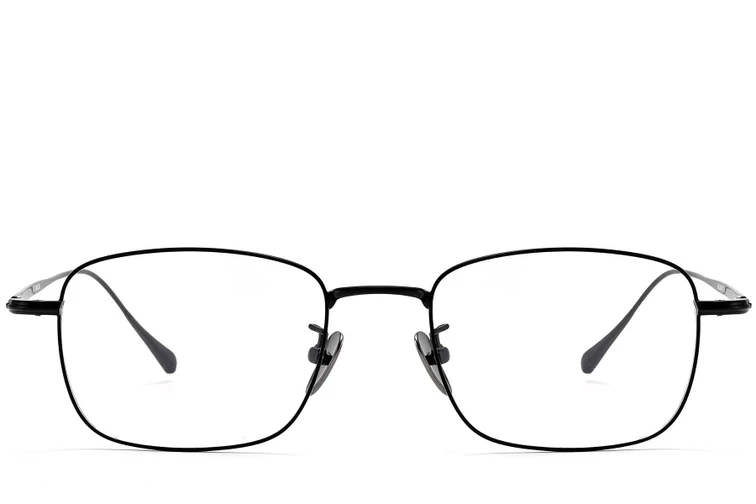 Rectangular Black Titanium Glasses #BS1913-0037