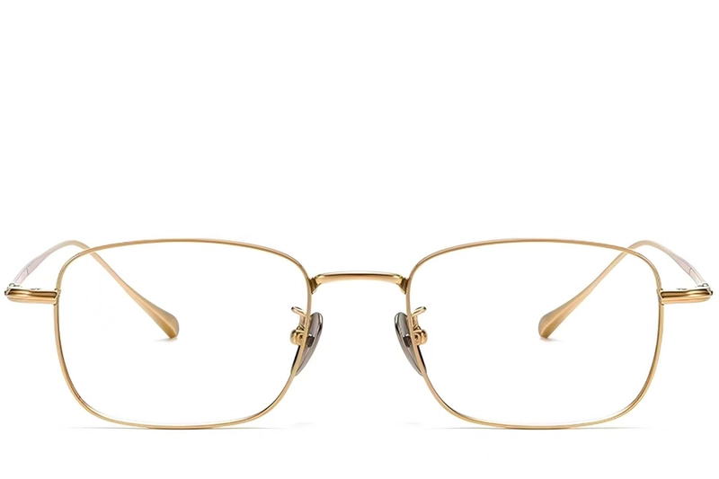 Rectangular Golden Titanium Glasses #BS1913-0038