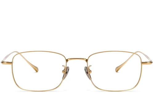 Rectangular Golden Titanium Glasses #BS1913-0038
