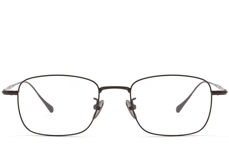 Gafas rectangulares de titanio gris #BS1913-0039