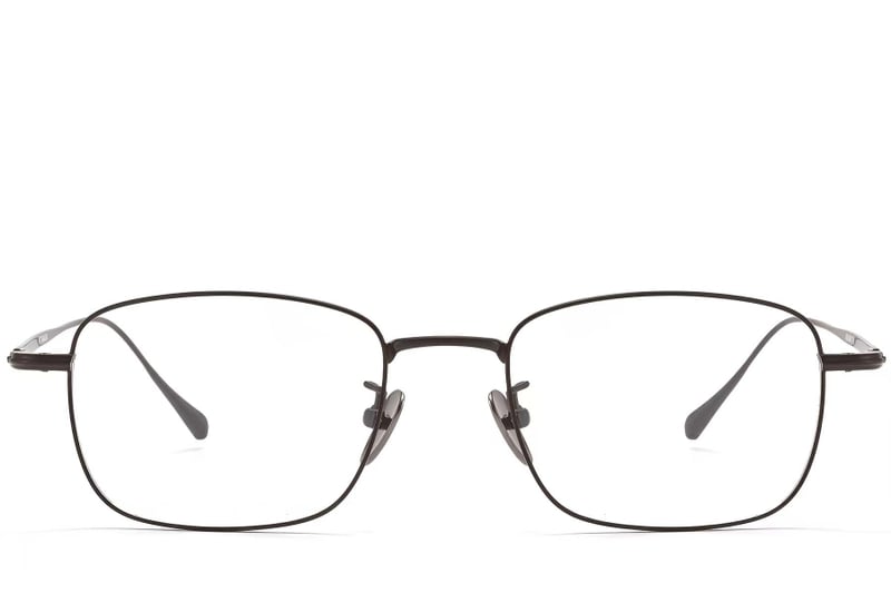 Rectangular Grey Titanium Glasses #BS1913-0039