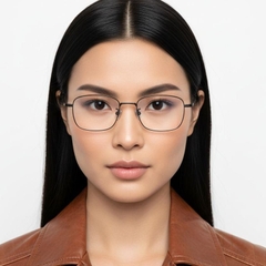 Gafas rectangulares de titanio gris #BS1913-0039