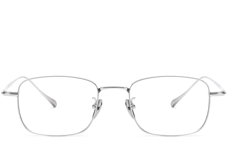 Rectangular Silver Titanium Glasses #BS1913-0040