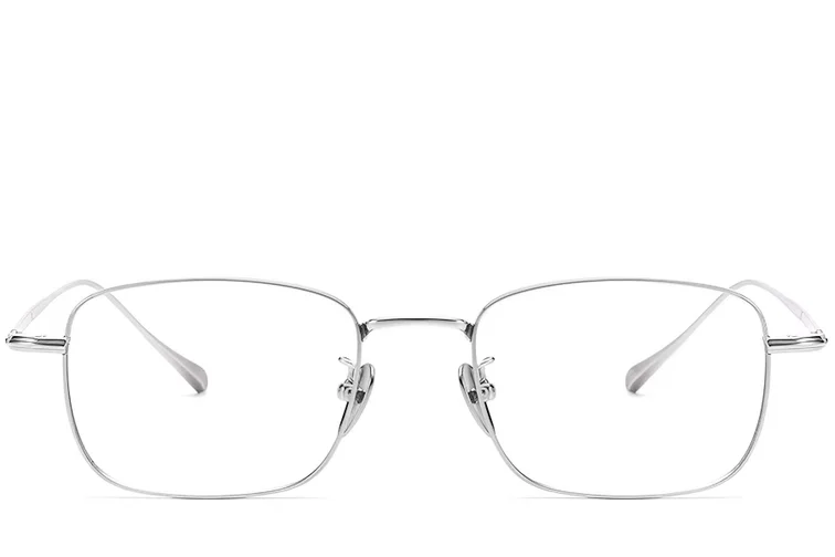 Rectangular Silver Titanium Glasses #BS1913-0040