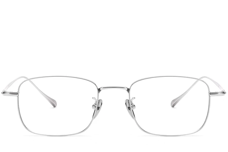 Rectangular Silver Titanium Glasses #BS1913-0040
