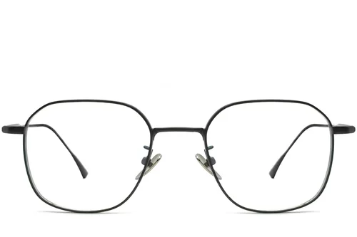 Lunettes géométriques noires en titane #BS1913-0041