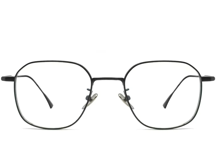 Geometrische schwarze Titanbrille #BS1913-0041