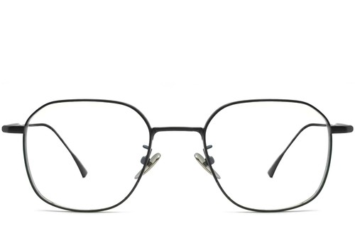 Geometric Black Titanium Glasses #BS1913-0041