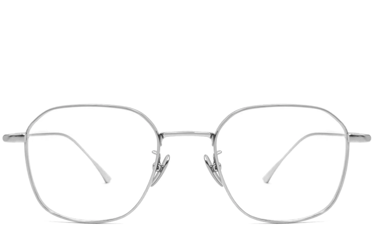 Geometric Silver Titanium Glasses #BS1913-0042