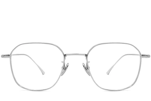 Lunettes géométriques en titane argenté #BS1913-0042