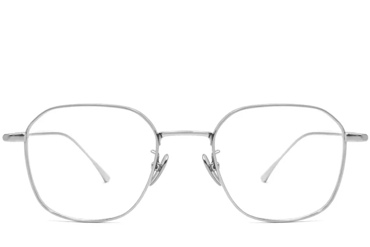 Geometrische zilveren titanium bril #BS1913-0042