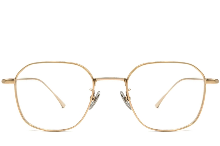 Geometric Golden Titanium Glasses #BS1913-0043