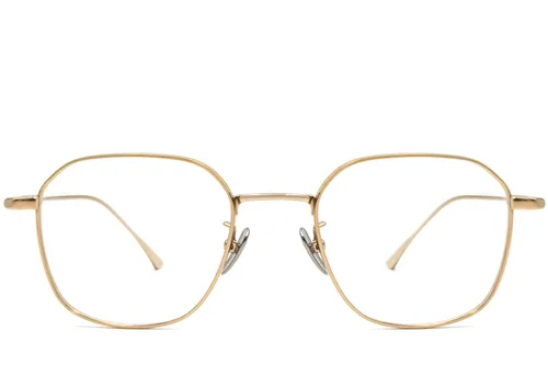 Lunettes géométriques en titane doré #BS1913-0043