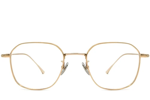 Lunettes géométriques en titane doré #BS1913-0043