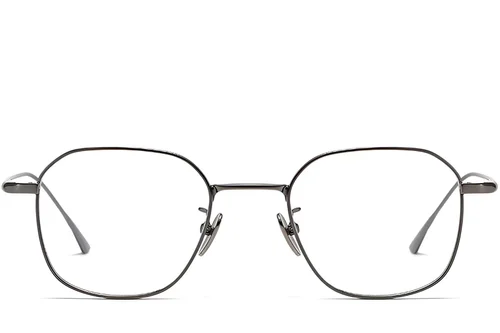 Lunettes géométriques en titane gris #BS1913-0044