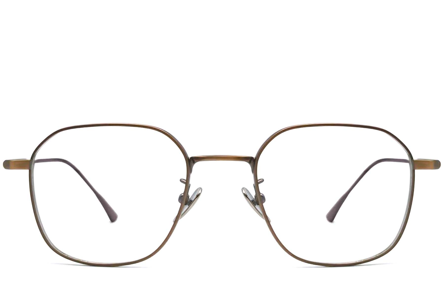 Geometric Brown Titanium Glasses #BS1913-0045