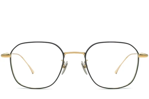 Lunettes géométriques noires en titane #BS1913-0046