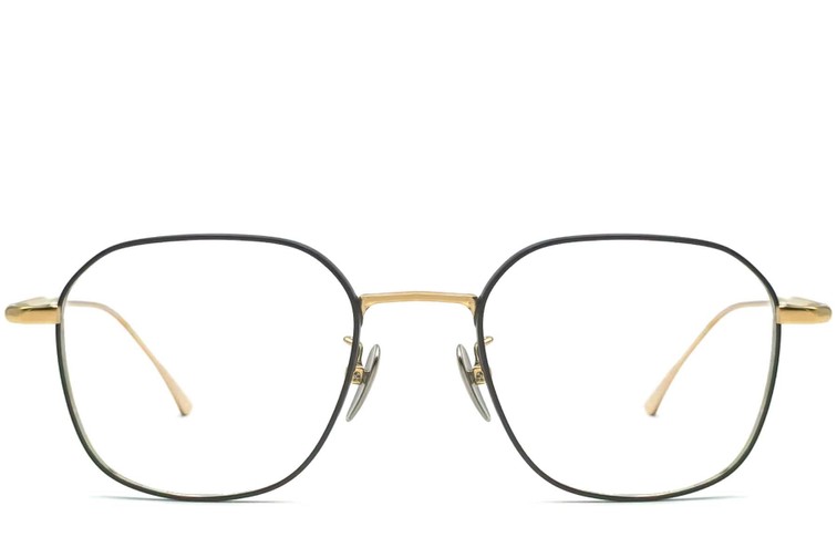 Gafas geométricas de titanio negro #BS1913-0046