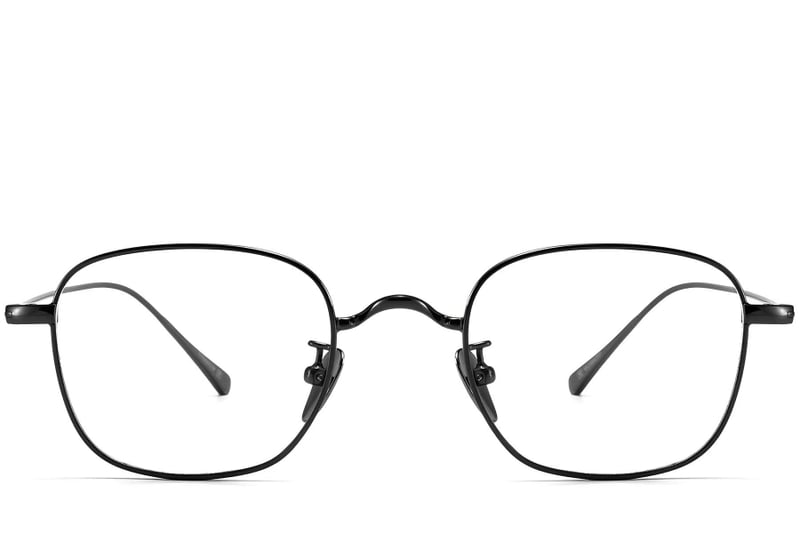 Rectangular Black Titanium Glasses #BS1913-0047