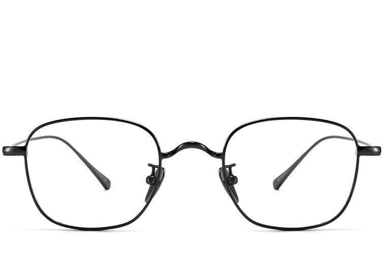 Rectangular Black Titanium Glasses #BS1913-0047