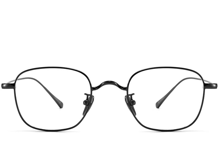 Rectangular Black Titanium Glasses #BS1913-0047