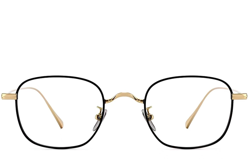 Rectangular Black Titanium Glasses #BS1913-0048