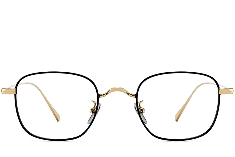 Rectangular Black Titanium Glasses #BS1913-0048