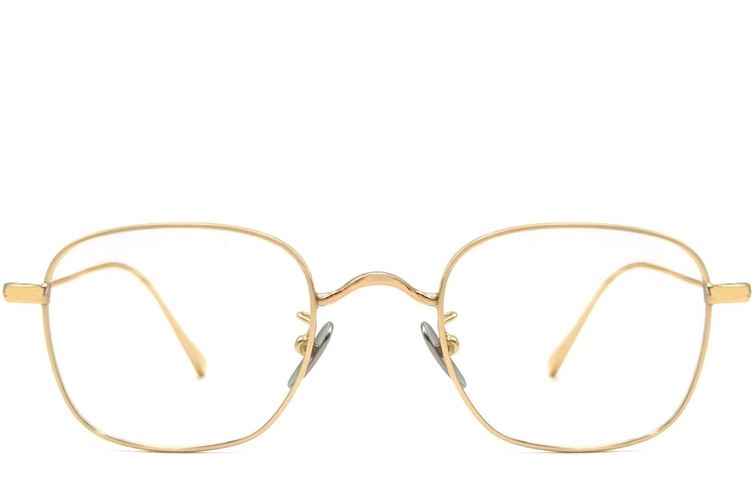 Rectangular Golden Titanium Glasses #BS1913-0050