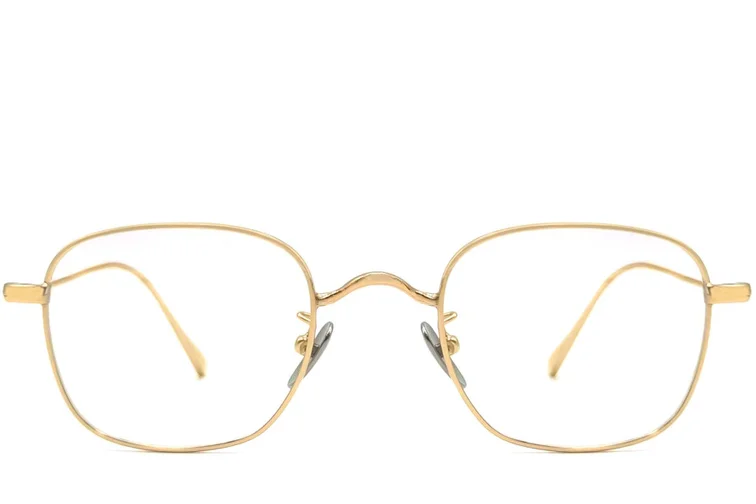 Rectangular Golden Titanium Glasses #BS1913-0050