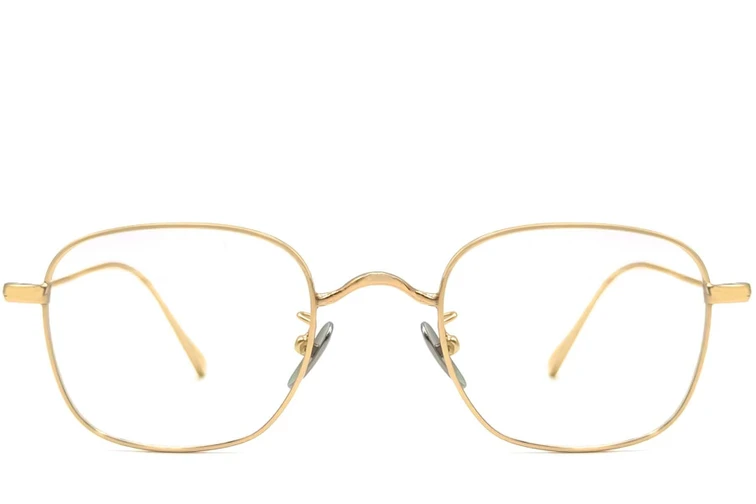 Rectangular Golden Titanium Glasses #BS1913-0050