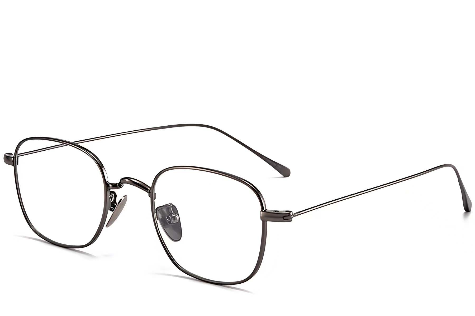 Gafas rectangulares de titanio gris #BS1913-0051