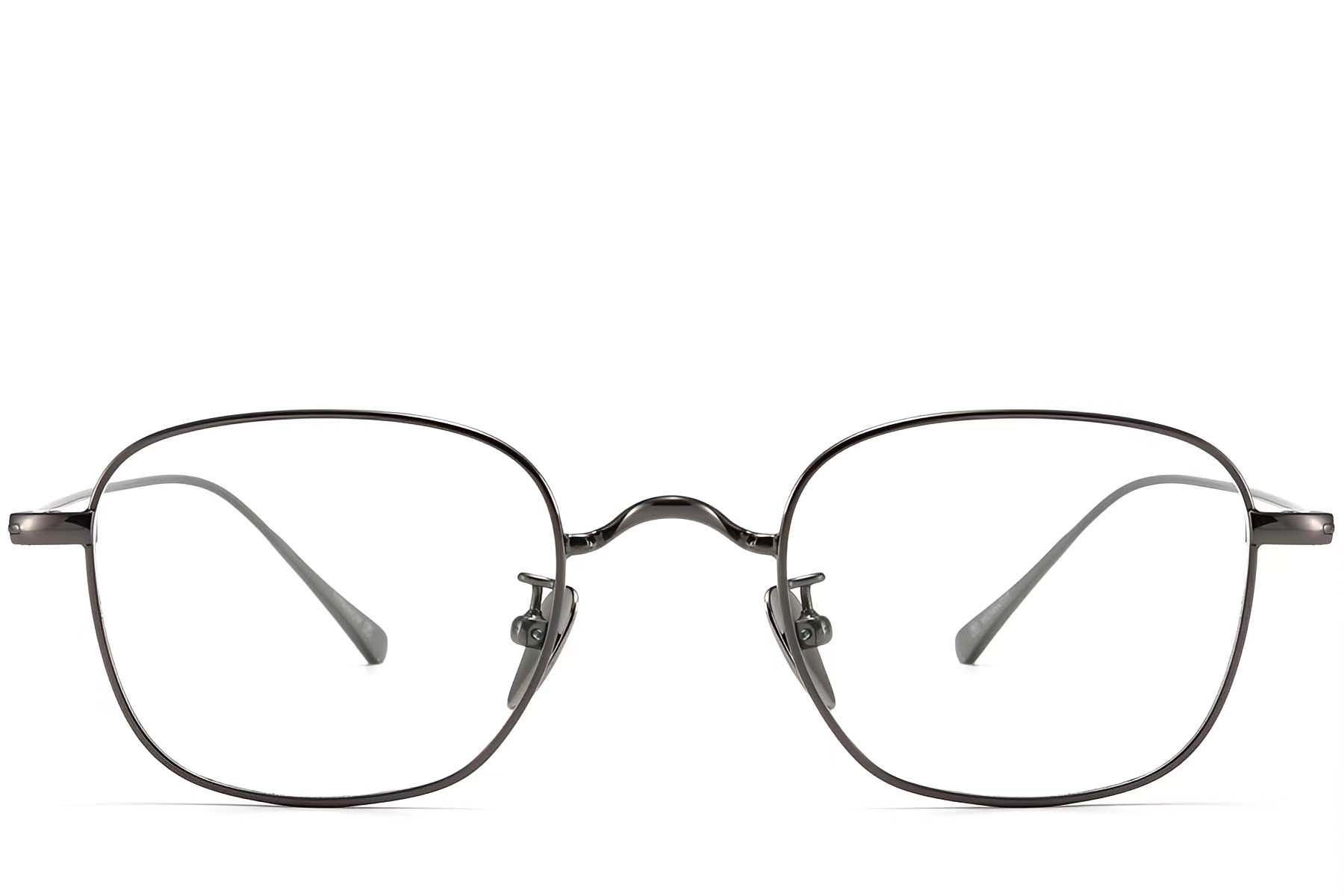 Gafas rectangulares de titanio gris #BS1913-0051