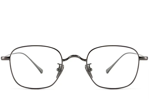 Rectangular Grey Titanium Glasses #BS1913-0051