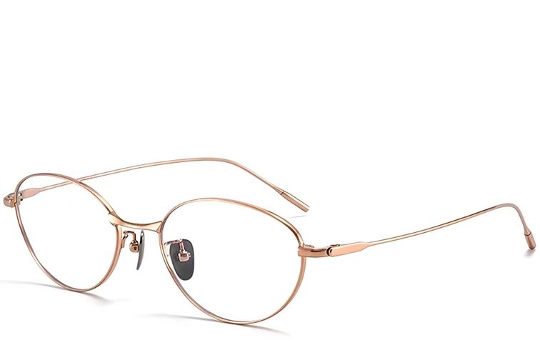 Oval Pink Titanium Glasses #BS1913-0053