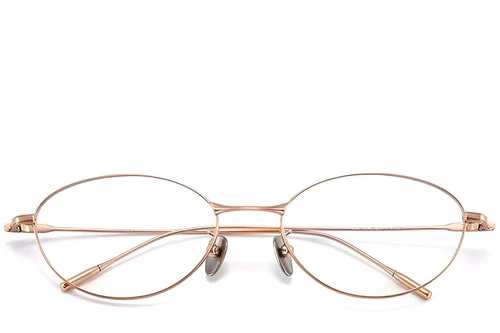 Gafas ovaladas de titanio rosa #BS1913-0053