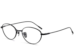 Oval Black Titanium Glasses #BS1913-0054