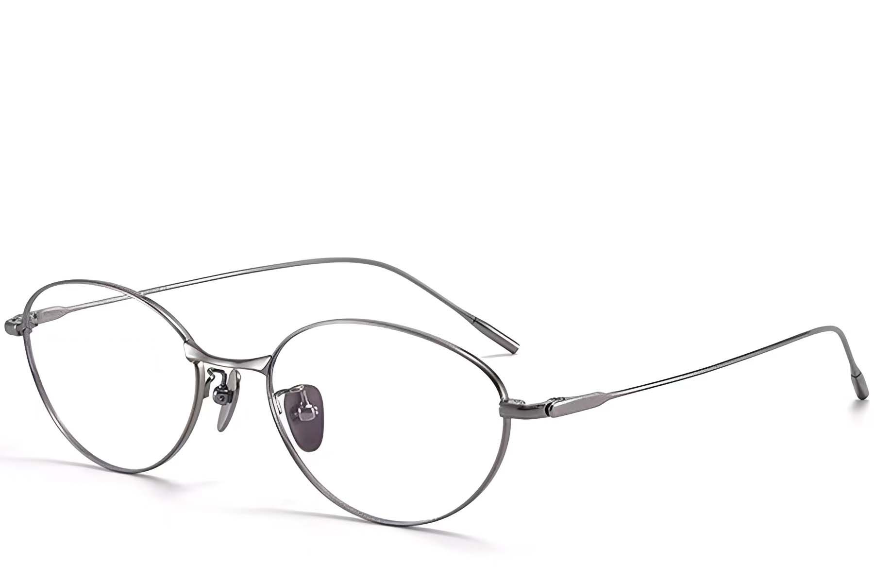 Oval Grey Titanium Glasses #BS1913-0055