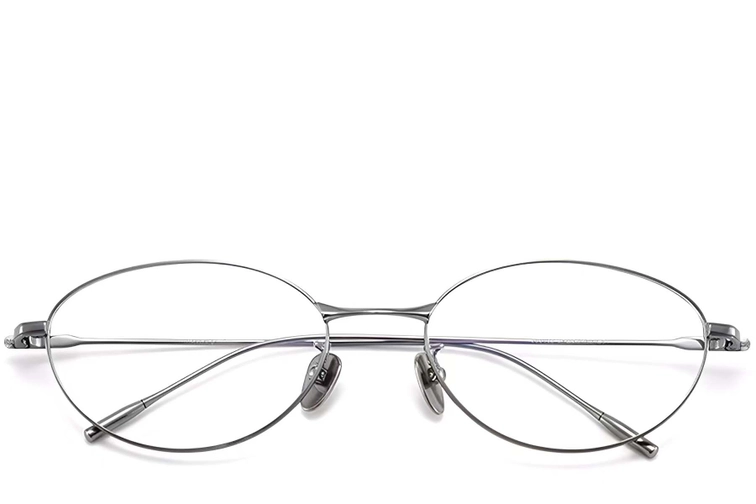 Oval Grey Titanium Glasses #BS1913-0055