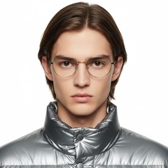 Gafas ovaladas de titanio dorado #BS1913-0057