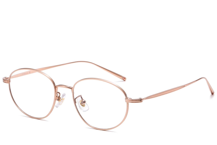 Oval Pink Titanium Glasses #BS1913-0059