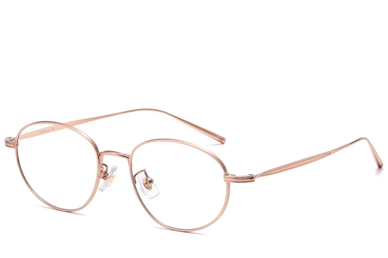 Oval Pink Titanium Glasses #BS1913-0059