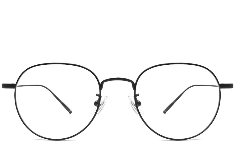 Oval Black Titanium Glasses #BS1913-0061
