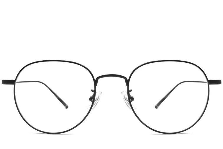 Ovale schwarze Titanbrille #BS1913-0061