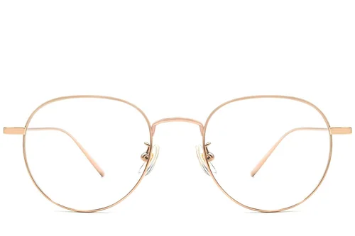Lunettes ovales en titane rose #BS1913-0062