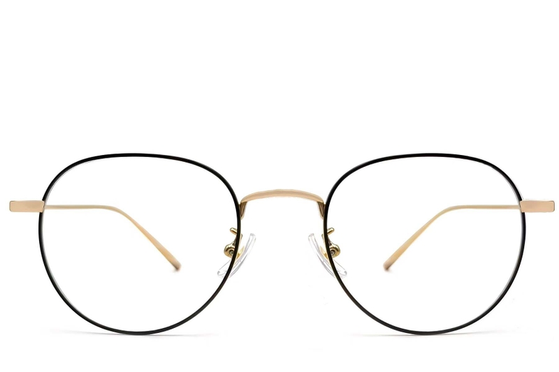 Oval Black Titanium Glasses #BS1913-0064